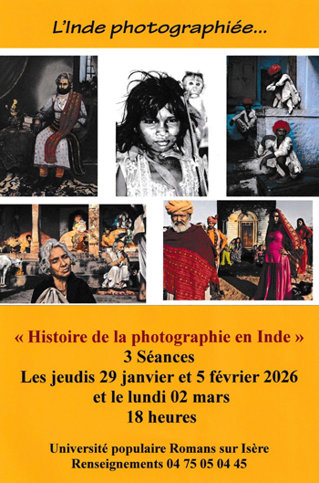 « L'Inde photographiée » - Exposition et série de conférences - Romans